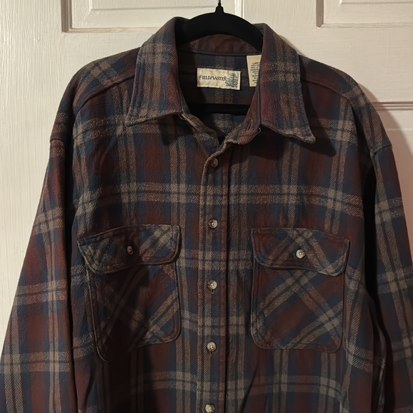 COPY - Vintage Fieldmaster Men's Large Plaid Flannel Button Down Shirt 100% cot… - Picture 2 of 8